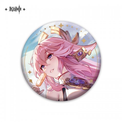 Peripherals|Genshin Impact|Inazuma-Yae Miko|Pendant Ornaments|Metal Badges|Sumeru's Eclipsing Moon Series Badges-Yae Miko Style