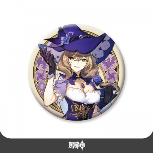 Peripherals|Genshin Impact|Lisa|Pendant Ornaments|Metal Badges| Theme Series Character Lisa Style