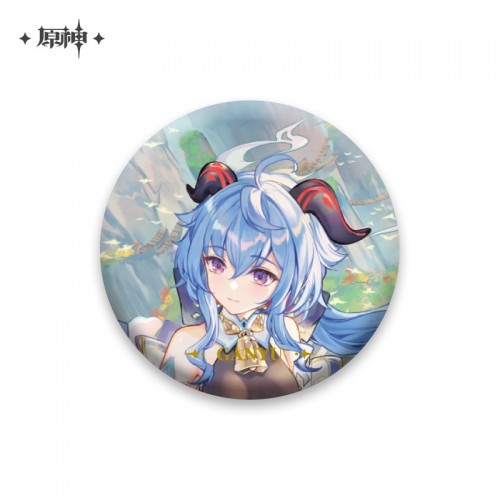 Peripherals|Genshin Impact|Liyue-Ganyu|Pendant Ornaments|Metal Badges|Genshin Impact Theme Series Characters Tinplate Badges-Ganyu