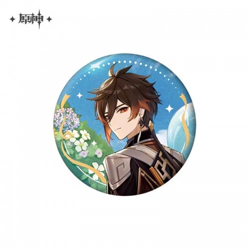 Peripheral | Genshin Impact | Zhongli | Pendant Ornaments | Metal Badge | Anniversary Celebration Series Character Badge - 3rd Anniversary Zhongli Version