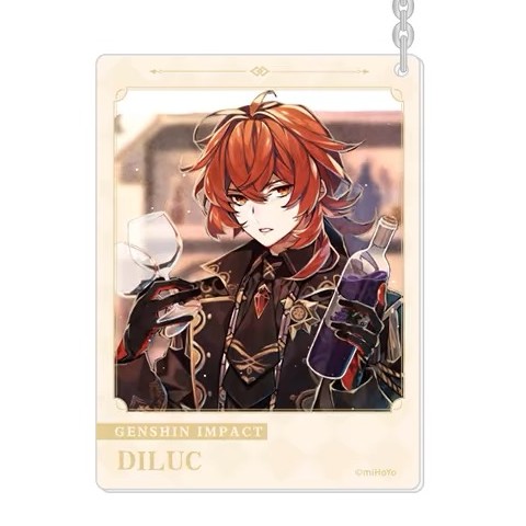 Merchandise | Genshin Impact | Diluc | Ornaments and Decorations | Acrylic Keychain | Moment of Syzygy Series - Character Acrylic Keychain · Diluc (2021 Version)