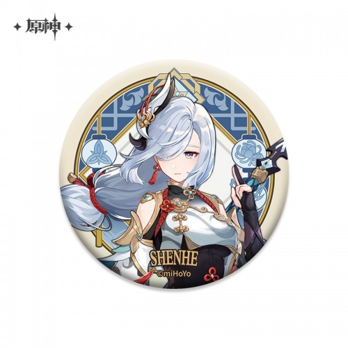 Peripherals|Genshin Impact|Shenhe|Pendant Ornaments|Metal Badges|Genshin Impact Theme Series Character Tinplate badges-Shenhe Model