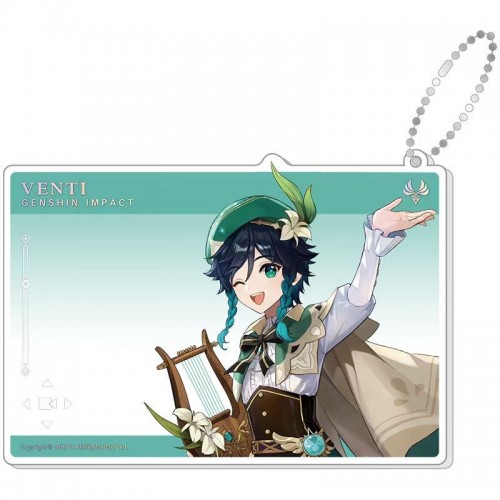 Peripheral | Genshin Impact | Venti | Pendant Ornaments | Acrylic Pendant | Anniversary Celebration Series Acrylic Group Photo Card - 3rd Anniversary Venti Version