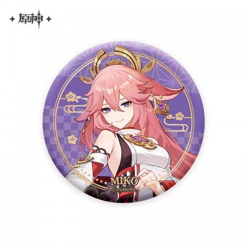 Peripherals|Genshin Impact|Yae Miko|Pendant Ornaments|Metal Badges| Theme Series Character Yae Miko Style