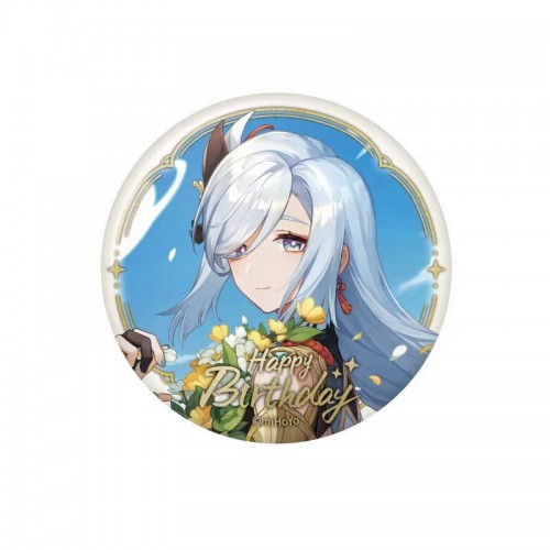 Merchandise | Genshin Impact | Liyue-Shenhe| Ornaments and Decorations | Metal Badge | Moment of Syzygy Series -Shenhe (2021 Version)