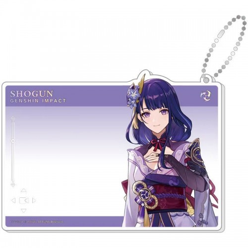 Peripheral | Genshin Impact | Raiden Shogun | Pendant Ornaments | Acrylic Pendant | Anniversary Celebration Series Acrylic Group Photo Card - 3rd Anniversary Raiden Shogun Version